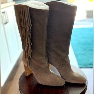 Vince Camuto Suede Fringe Boots